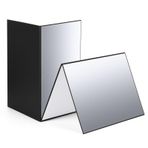 Cosmos 2 Adet Katlanabilir Işık Reflektör Fotoğraf Kartonu, 17 "x 12" Katlanır Işık Difüzörü 3'ü 1 Arada Reflektör Kağıt Tahtası Stüdyo Masaüstü Ürün Gıda Fotoğraf Çekimi için - Siyah/Gümüş/Beyaz (A3