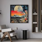 Cosmos Soyut Traverten Dokulu Tablo