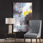 Cosmos Yağlı Boya Dokulu Tablo 100X150 Gümüş Çerçeveli