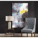Cosmos Yağlı Boya Dokulu Tablo 90X120 Gold Çerçeveli