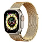 Cosmostech Akıllı Saat Watch için Uyumlu 42,44,45,49MM, 1/2/3/4/5/6/se/7/8/Ultra Metal Seri Kordon ve Kayışı Gold