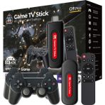Cosmostech Q9 8k Android Tv Box + Retro Game ve Android Tv Stick – 64GB, 20.000+ Oyun, Wifi, 2.4ghz Kablosuz Gamepad, Dual Sistem
