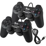 Cosmostech Ucom Kablolu 2'li Pc Gamepad – Çift Titreşimli Joystick, Ergonomik 3D Tasarım, USB Bağlantı, Windows & Steam Uyumlu