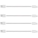 COSOOS 4 Kısa USB Tip C Kablo, 4'lü Paket 9 İnç Naylon Örgülü Hızlı Şarj Senkronizasyon Kablosu Samsung Galaxy S9 Note 8, LG G5 G6, Google Pixel, Nexus 6P 5X, Şarj İstasyonu, Güç Bankası (Gümüş,