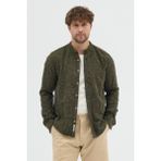 Cosplay Erkek Hakim Yaka Kırçıllı Flanel Dokuma Kumaş Cepsiz Kalın Kışlık Overshirt Gömlek - Hardal