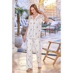 Cossy By Aqua Kadın Gül Desenli Pijama Takımı, 42 Beden, Pembe