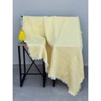 Costa 4 Kat Muslin Çocuk / Bebek Battaniyesi 120 x 120 4 Kenarı Saçaklı - Sarı