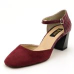 Costo Shoes 9797 Bordo Süet Kadın Topuklu Ayakkabı