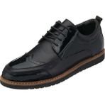 Costo Shoes AB1386 Siyah Rugan Çift Katlı Termo Taban Dana Derisi Rahat Geniş Kalıp Üst Kalite Erkek Spor Ayakkabı