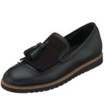 Costo Shoes AG1017 45-46-47-48-49-50 Siyah 4 Mevsim Üst Kalite Termo Taban Büyük Numara Erkek Ayakkabısı Rahat Geniş Kalıp