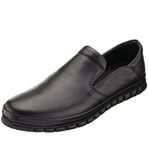 Costo Shoes AG1041 45-46-47-48-49-50 Siyah Deri 4 Mevsim Büyük Numara Üst Kalite Erkek Ayakkabısı
