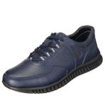 Costo Shoes AG1976 Lacivert Dana Derisi Rahat Geniş Kalıp Kauçuk Taban Özel Seri Büyük Numara Erkek Ayakkabısı