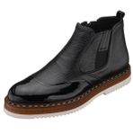 Costo Shoes AGS4007 Siyah Açma Deri Hafif Rahat Eva Taban Geniş Kalıp Premium Serisi Erkek Bot