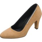 Costo Shoes AYS7986 Kum Süet Deri Topuklu Özel Seri Kadın Stiletto