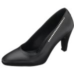 Costo Shoes AYS7986 Siyah Deri Topuklu Özel Seri Kadın Stiletto