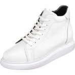 Costo Shoes Beyaz Büyük Numara Dana Derisi Rahat Geniş Kalıp Erkek Bot