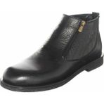 Costo Shoes CS101 Siya Rolax Kauçuk Taban Geniş Kalıp Erkek Bot - Siyah