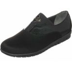 Costo Shoes DRL7033 Siyah Süet Gündelik Rahat Geniş Kalıp 4 Mevsim Büyükl Numara Kadın Ayakkabısı