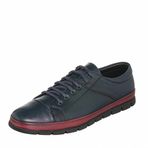Costo Shoes EU1840 Lacivert-Bordo Deri 4 Mevsim Büyük Numara Erkek Ayakkabısı
