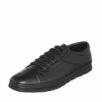 Costo Shoes EU1840 Siyah Deri 4 Mevsim Büyük Numara Üst Kalite Erkek Ayakkabısı