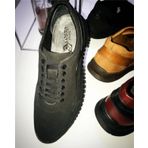 Costo Shoes GG1318 Siyah Dana Nubuk Kauçuk Taban Rahat Geniş Kalıp Büyük Numara 4 Mevsim Erkek Ayakkabısı
