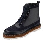 Costo Shoes İriadam ZM402 Lacivert Deri Lacivert Süet Rahat Geniş Kalıp Hafif Eva Taban Premium Serisi Erkek Bot