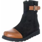 Costo Shoes K331-1 Taba Siyah Süet Kadın Bot