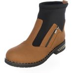Costo Shoes K606 Taba Siyah Kadın Bot