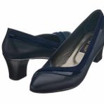 Costo Shoes KDR1308 41-42-43-44 Lacivert Estetik Derin Dekolteli Abiye Özel Deri Büyük Numara Kadın Topuklu Ayakkabı