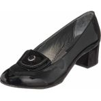 Costo Shoes KDR1476 Siyah Rugan Özel Seri Büyük Numara Abiye Kadın Ayakkabısı