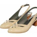 Costo Shoes KDR2300 BEJ Rugan Yazlık Büyük Numara Klasik Gündelik Kadın Ayakkabısı