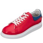 Costo Shoes MQ1000 45,5-46,5-47,5-48,5-49,5-50,5 M.Queen Tarzı Kırmızı-Mavi Üst Kalite Ekstra Rahat Kalıp Vip Deri Büyük Numara Erkek Spor Ayakkabı
