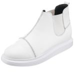 Costo Shoes MR2023 Beyaz Büyük Numara Dana Derisi Rahat Geniş Kalıp Erkek Bot