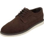Costo Shoes NRM1242 Kahve Süet Büyük Numara Dana Derisi Rahat Geniş Kalıp Erkek Ayakkabı - Kahverengi