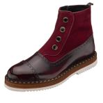 Costo Shoes NVN490 Bordo Açma Deri eva taban büyük numara Bot Rahat Geniş Kalıp Premıum serisi