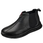 Costo Shoes ORHAN42 Siyah Dana Derisi Rahat Yumuşak Hafif Dömi Bot & Ayakkabı Rahat Geniş Kalıp Kauçuk Taban