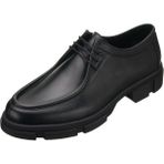 Costo Shoes PAŞA103-1 Siyah Dana Derisi Rahat Geniş Kalıp Ayağınızı Küçük Gösteren Saraçlı Büyük Numara Kadın Ayakkabısı. Rahat Esnek Şeffaf Taban - Siyah Deri
