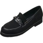 Costo Shoes R4014 Siyah Süet. İçi Dana Derisi Rahat Geniş Kalıp Büyük Numara Kadın Ayakkabısı