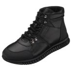 Costo Shoes S4512 Siyah Rahat Geniş Kalıp Kauçuk Taban Deri Üst Kalite Erkek Bot