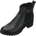 Costo Shoes YSM63 Siyah Dana Deri Rahat Şık Konforlu Taban Kadın Kışlık Bot - Siyah Deri
