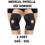 costurera SVX0AOL2QIVN Medical Patella Destekli Diz Korsesi İkili Sağ Sol Çapraz Bağ Menisküs Ağrısı Için Sporcu Dizlik