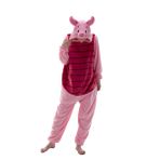 COSUSKET Snug Fit Üniseks Yetişkin Tulum Pijama, Flanel Cosplay Hayvan Tek Parça Cadılar Bayramı Kostümü Pijama Ev Giyimi, Pembe, XL