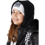 Cosy Club Kız Çocuk Siyah Polar Termal Balaklava Şapka Atkı Bere Boyunluk Sıcak Tutan Kar Maskesi - XS