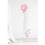 cosy home gift Çocuk odası duvar sticker yükseklik grafik erkek ölçer sevimli balon tavşan karikatür pastel boya