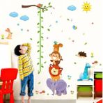 cosy home gift çocuk odası sevimli hayvanlar boy ölçer duvar stıcker