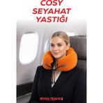 Cosy Ortopedik Seyahat Yastığı Visco Boyun Destekli Seyahat Yastığı - Turuncu | Ergo Travel
