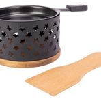 Cosy & Trendy Raclette aleti, yuvarlak, paslanmaz çelik, 1 spatula dahil, 1 kişi