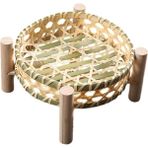 Cosy Zone Veranda Yemek Odası Tezgahı A Için El Dokuma Depolama Sepeti Yuvarlak Tepsisi (Yurt Dışından)