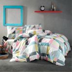 Coté Blanc Angi %100 Pamuk Battal Boy Nevresim Takımı - Renkli - 240 x 220 cm