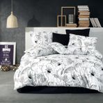 Coté Blanc Isabella Pamuk Ranforce Çift Kişilik Nevresim Takımı - 200 x 220 cm - Siyah - Beyaz